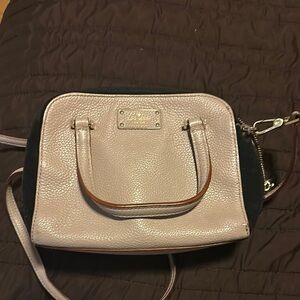 Kate Spade Cream and Black Leather Handbag